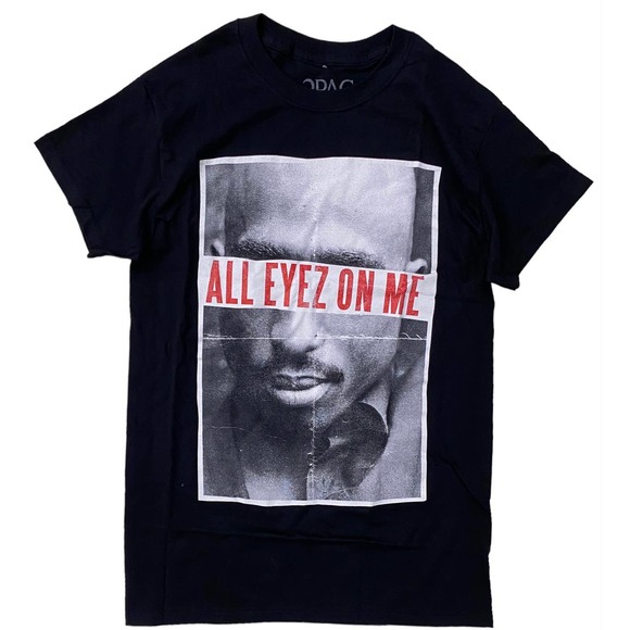 T-shirt 2Pac "All Eyes On Me" - Taille M Homme - Noir, 100% Coton - OCCASION En Très Bon état (Marque Gildan)